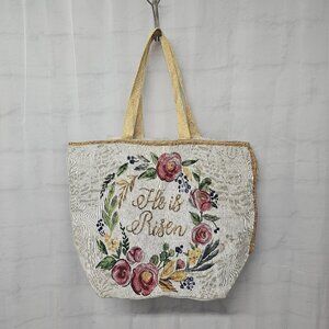 Mabelle Tote Scripture Floral Oversized Christian Travel Boho NWT